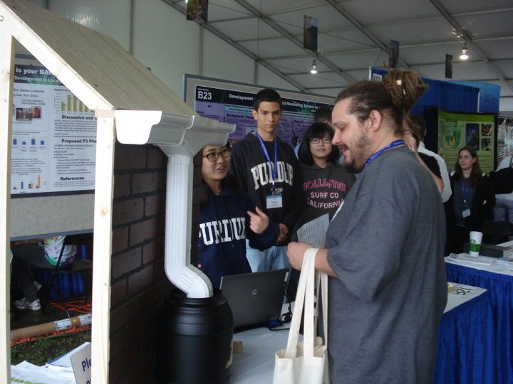 Rain barrel at expo